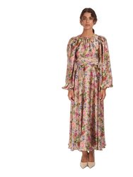 Garden Treasure Silk Satin Dress