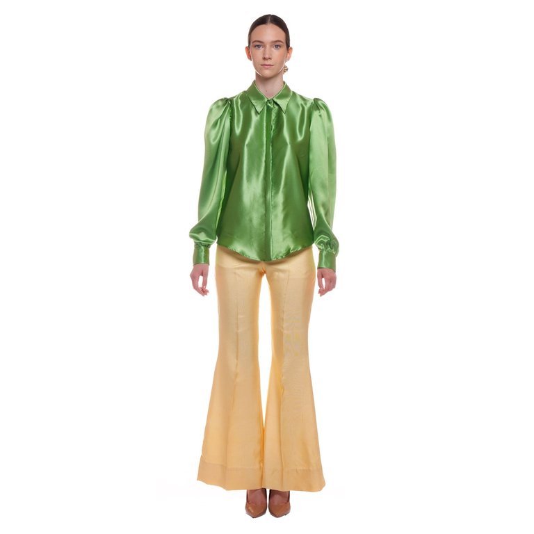 Green Silk Blouse