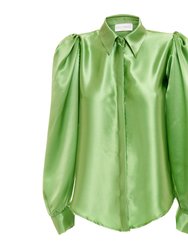 Green Silk Blouse - Green