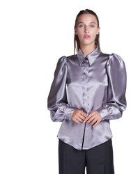 Grey Silk Blouse