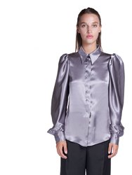 Grey Silk Blouse