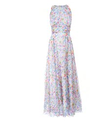 Long Chiffon Dress - Multicolor