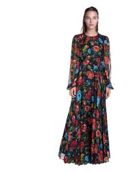 Long Silk Chiffon Dress