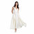 Long V-Neck Linen Dress