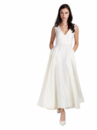 Sofia Tsereteli Long V-Neck Linen Dress product