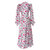 Peony Print V-neck Silk Dress