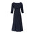 Pinstripe Wool Midi Dress - Blue