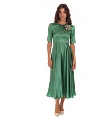 Royal Satin Gown - Green
