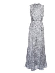 Semi-Sheer Silk Chiffon Dress