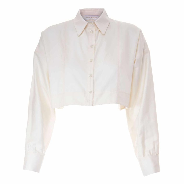 Short Cotton Shirt - White