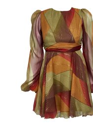 Short Silk Dress - Multicolor