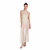 Silk Crepon Transparent Dress In Nude