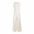 Silk Crepon Transparent Dress In Nude