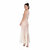 Silk Crepon Transparent Dress In Nude