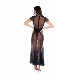 Silk Crepon Transparent Dress