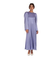 Silk Flare Dress - Blue