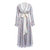 Silk Robe With Watercolor Motif - Multi