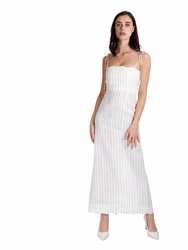 Striped Patterned Linen Dress