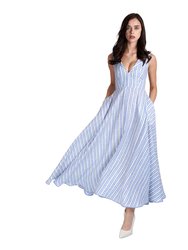 V-Neck Linen Dress