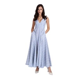 V-Neck Linen Dress