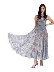 Zebra Print Dress in Silk Chiffon