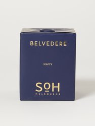 Belvedere Navy Matte Candle