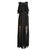 Addyson Black Long Dress with Detailed Fabric