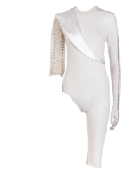 Amayah White Jumpsuit With Detailed Fabric - White
