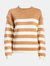 Andi Brown and White Lined Sweater