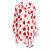 Artemis White Blouse With Printed Red Circles