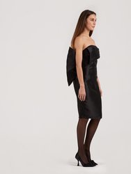 Aubrielle Black Cocktail Midi Dress