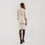 Bellamy White Midi Dress with Detailed Fabric