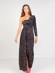 Claire One Shoulder Sequin Maxi Dress