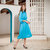 Ella Baby Blue Midi Dress - Blue