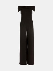 Jamie Crossed Shoulders Black Jumpsuit