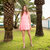 Jemma Pink Dress With Collar And Buttons
