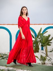 Jessie Maxi Luxury Red Dress