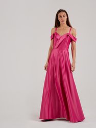 Kaiya Pink Luxury Long Dress - Pink