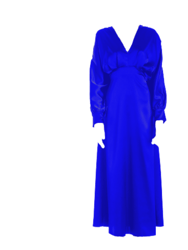 Kenia Blue Satin Dress