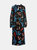 Lara Black Luxury Dress With Printed Flowers