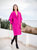 Marina Pink Midi Luxury Coat - Pink