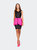 Mercedes Black And Pink Midi Dress