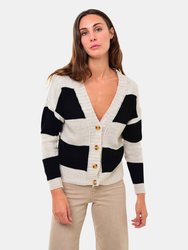 Vienna Black and White Cardigan - Black & white