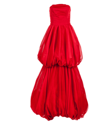Whitney Red Maxi Shoulder-Less Dress