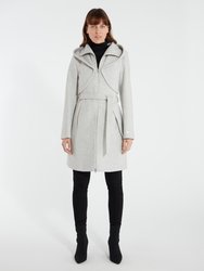 Arya Hooded Wool Coat - Silverash