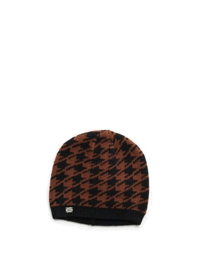 Soia & Kyo Houndstooth Pattern Rib Knit Hat product