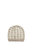 Houndstooth Pattern Rib Knit Hat - Fawn