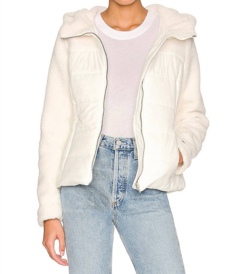 Liliane Mixed Media Jacket - Ivory