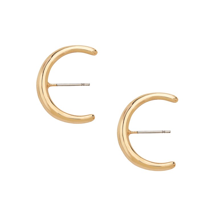 Amali Huggie Stud Earrings - Gold Plated