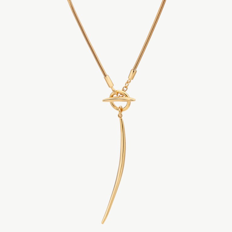 Amali Lariat Necklace - Gold Plated
